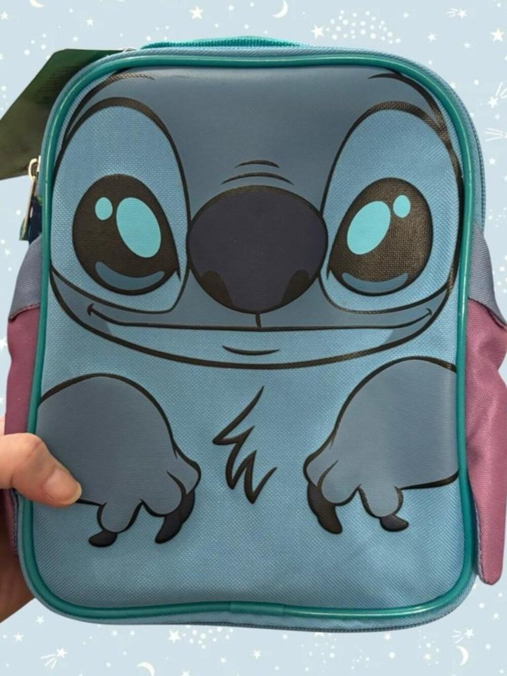 NWT Disney Stitch insulated lunch bag with name plate